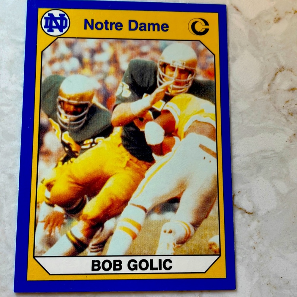 Notre Dame football Bob Golic linebacker 1975-78 football card